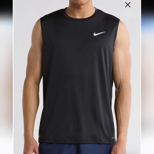 Nike Men's Dryfit Swim Black Sleeveless Shirt
